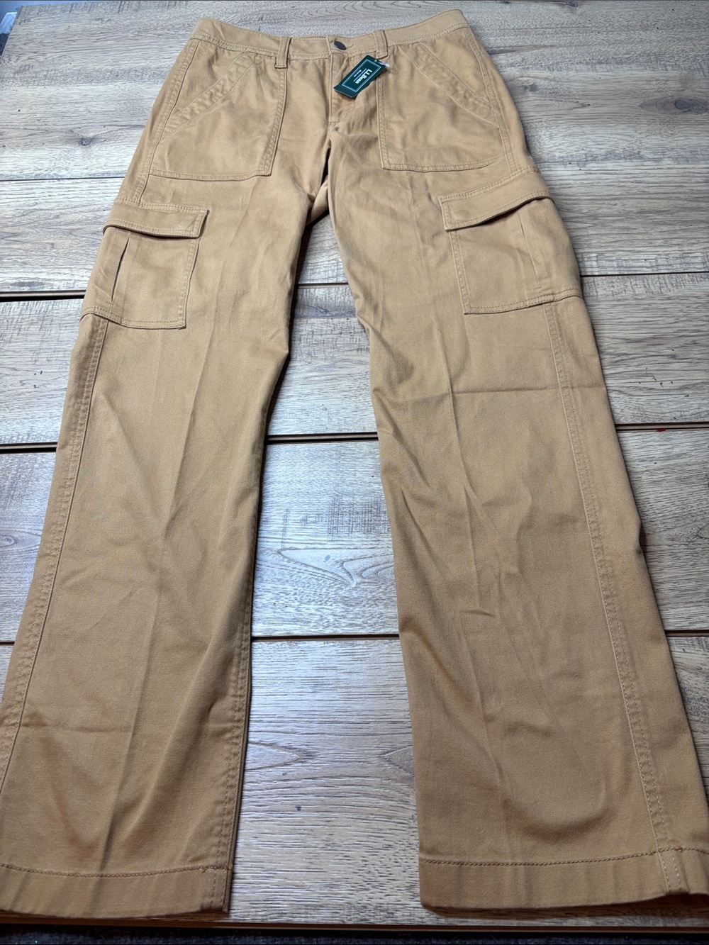 Women’s LL Bean Cargo Comfort Stretch Utility Pants Mid Rise Straight Leg 6 NWT